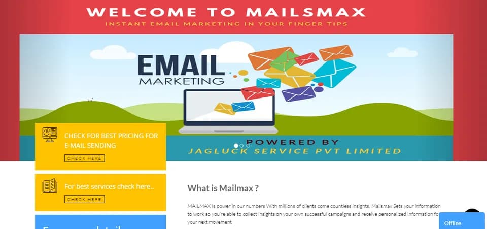 Mailsmax: Websites project by Digitechmax