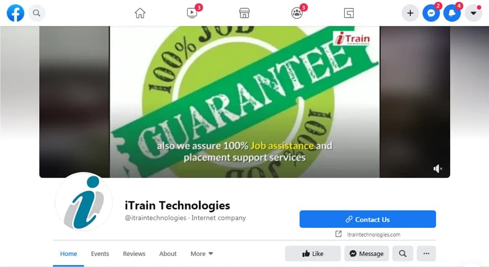 iTrain Technologies: Social Media project by Digitechmax