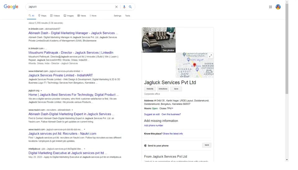 Jagluck: SEO project by Digitechmax