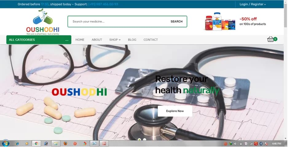 Oushodhi: Websites project by Digitechmax