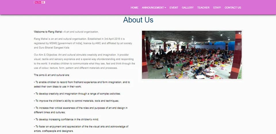 Rangmahal: Websites project by Digitechmax